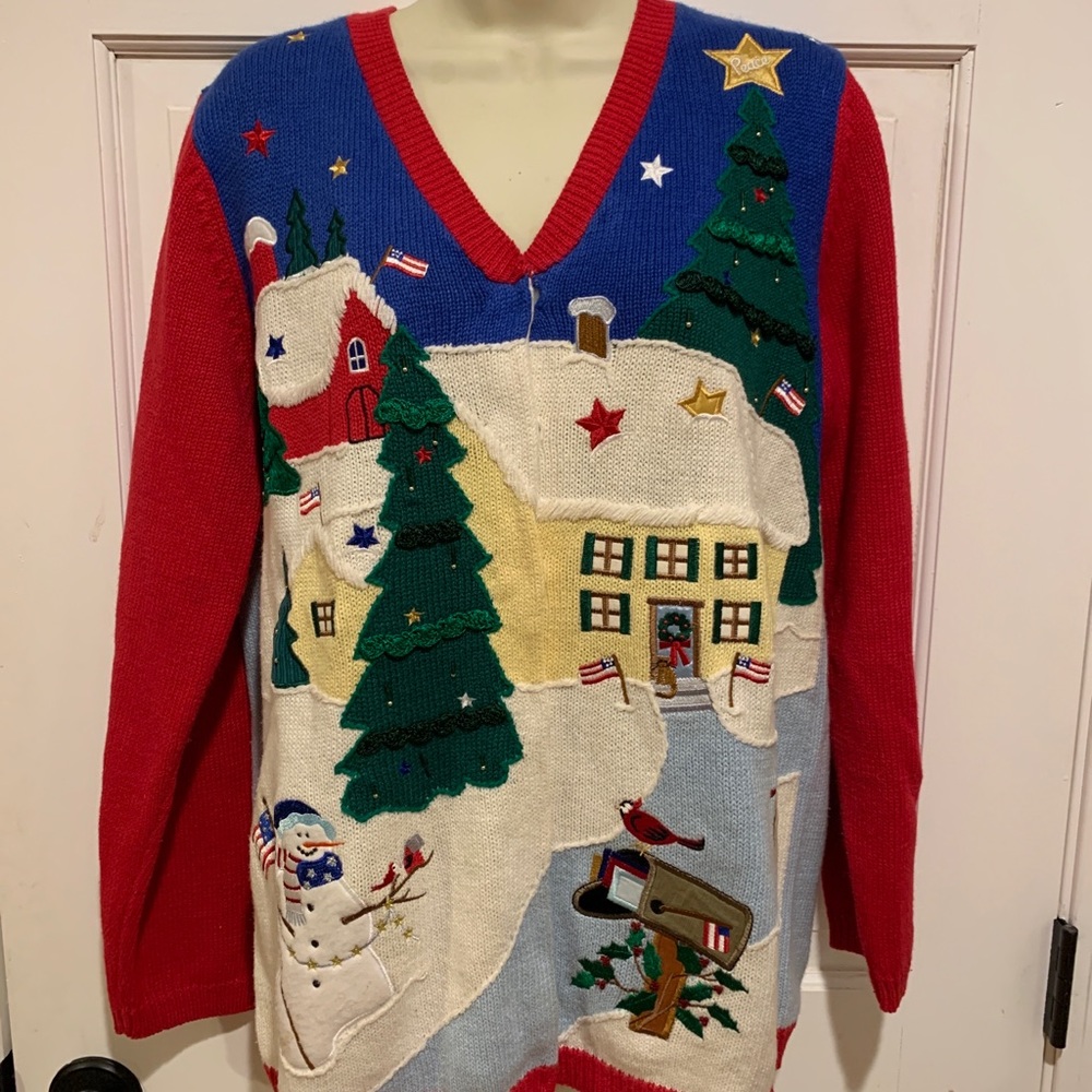 Quacker Factory Medium Christmas Ugly Sweater‎